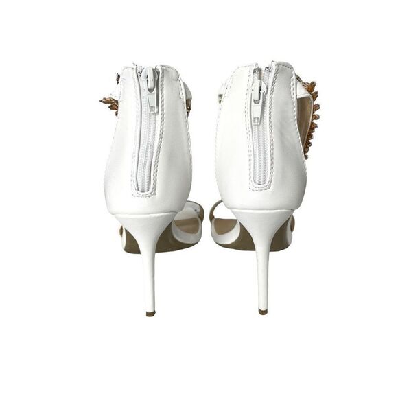 NEW Lulu’s Mylanie Rhinestone Ankle Strap Heels Size 8.5‎ bridal wedding prom - Picture 7 of 11